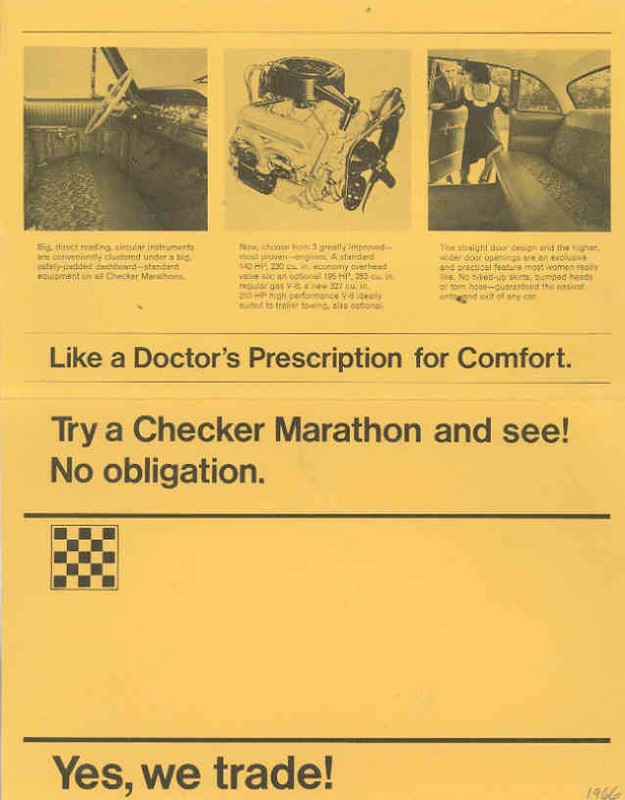 1966 Checker Mailer Page 1